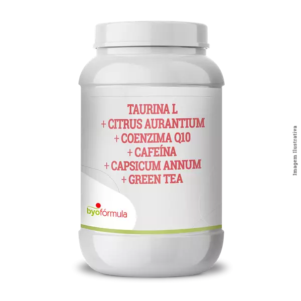 Mostrar detalhes para Taurina L + Citrus Aurantium + Coenzima Q10 + Cafeína + Capsicum Annum + Green Tea 60CP Imagem de Taurina L + Citrus Aurantium + Coenzima Q10 + Cafeína + Capsicum Annum + Green Tea 60CP